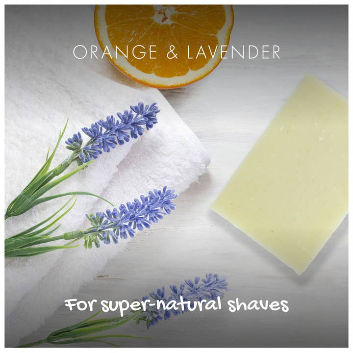 Friendly Soap - Wholesale Shave Soap - Men's - Orange & Lavender Shaving Bar - Eco Friendly2