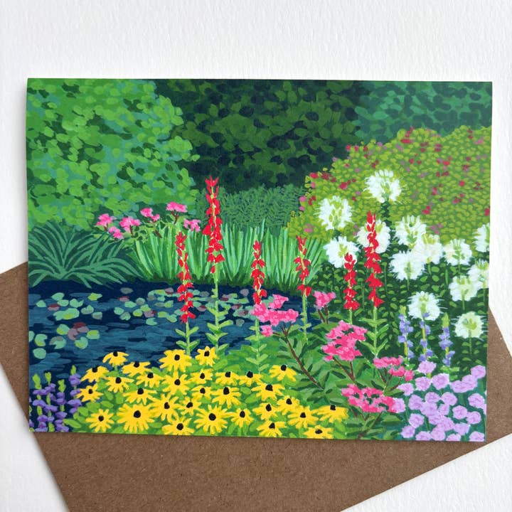 Along the Pond Garden Card for wholesale by Kelly Fuller