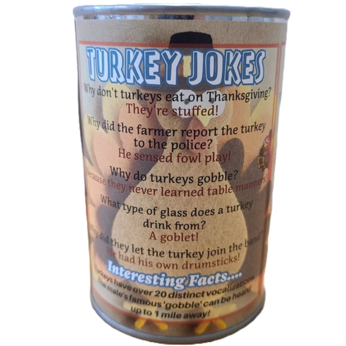 Canned Gifts - Wholesale Stuffed/Plush Toy - Kids & Baby - Canned Turkey - Thanksgiving Fall Plush Gift in Can w/Jokes2