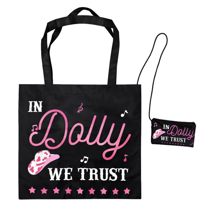 Sac «In Dolly We Trust» avec pochette - ensemble de 12 pièces pour la vente par MID-SOUTH PRODUCTS