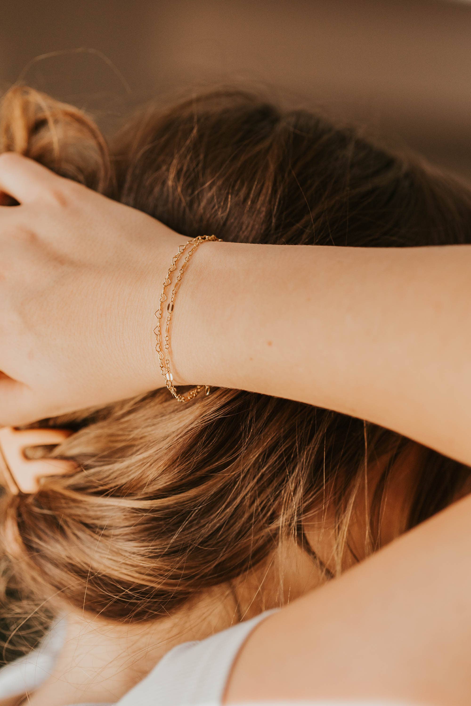 Hello Adorn - Wholesale Link & Chain Bracelet - Endless Love Bracelet | 14kt Gold Fill + Sterling Silver4