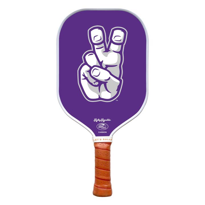 TCU Horned Frogs Purple Frog Hand Mark Pickleball Paddle (B2B) for wholesale by Rally Republic