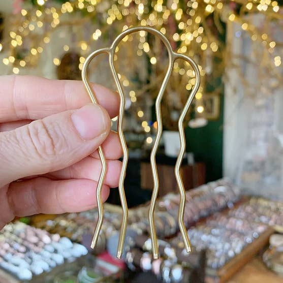 Pinza/alfiler de pelo liso con cuatro dientes para venta al por mayor de Avigail Adam