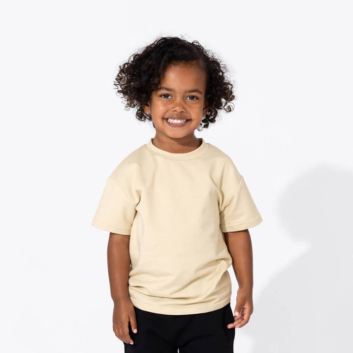Bellabu Bear - Wholesale T-Shirt - Kids - Oat Bamboo Terry Daywear Kids T-Shirt1