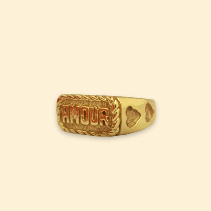 Persea Jewelry - Wholesale Signet Ring - Anillo Mon Amour Oro