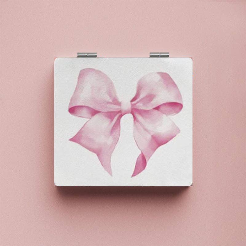 Dipped Shop - Wholesale Makeup Mirror - Love Bow Foldable Mini Makeup Mirror DP25F4043