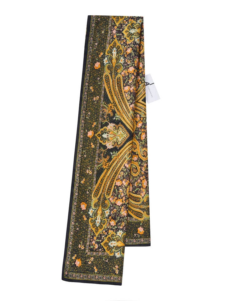 Scarvii – Black Gold Vintage Border Scarf for wholesale by Funkyrel® Atzbranding Limited