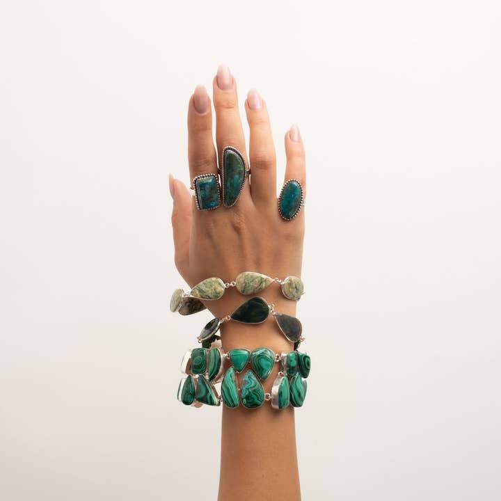 Handmade Jewels - Wholesale Link & Chain Bracelet - Serpentine link bracelet - Silver-Plated, Adjustable, Minimalist Design