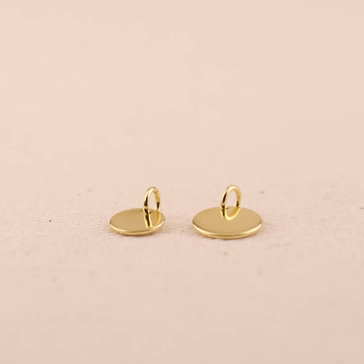 GoldFi – wholesale Individuell berlock/hänge – 18k guldfylld vanlig skivhänge5