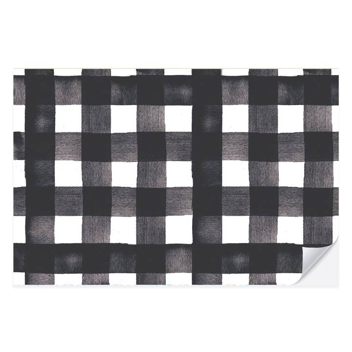 Black Gingham Placemat Pad for wholesale by Cami Monet