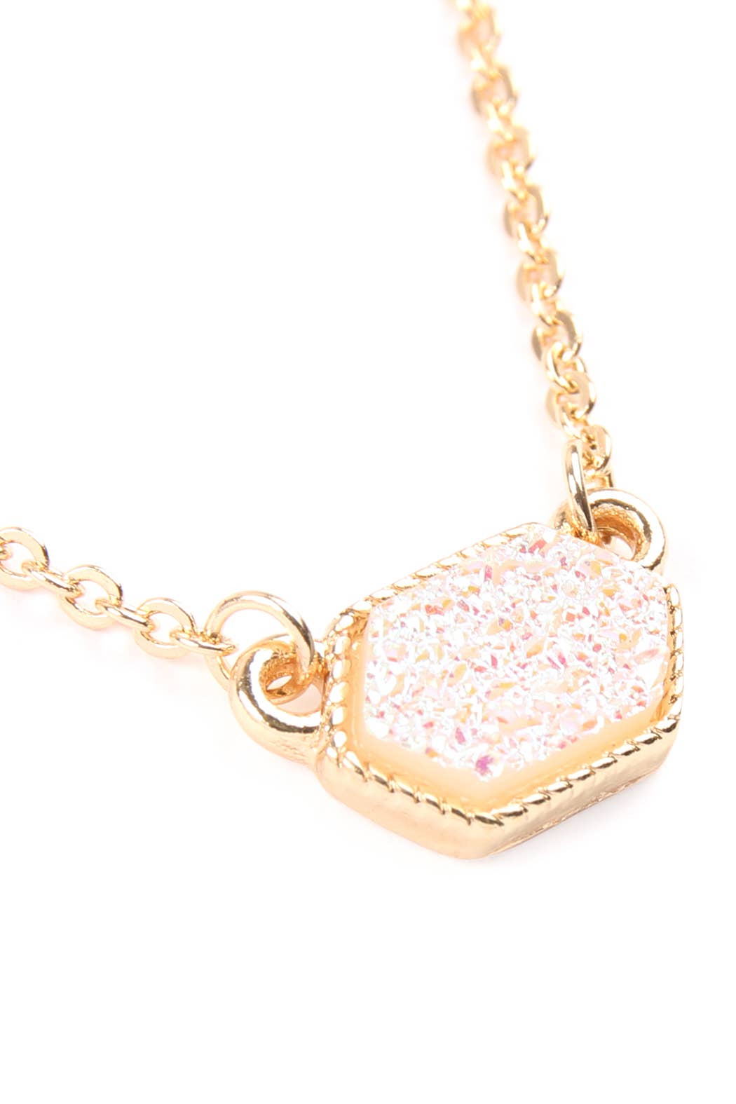 MYS Wholesale Inc - Wholesale Jewelry Set - Druzy Hexagon Pendant Necklace Earring Set33