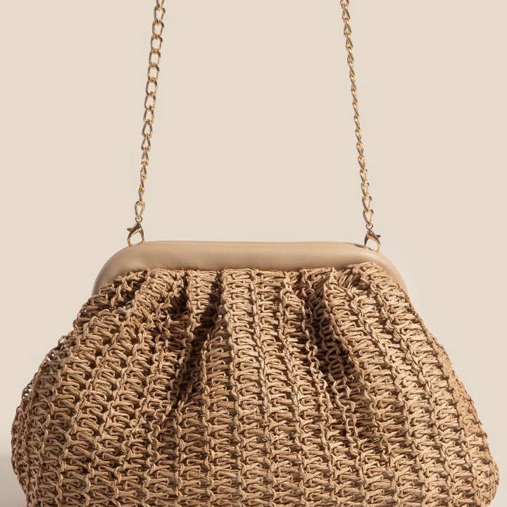 Anarchy Street - Wholesale Crossbody Bag - Women's - Straw Braided Mesh Hand Bag