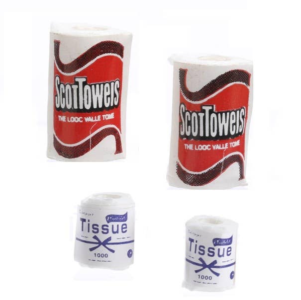 Factory Direct Craft - Wholesale Doll Accessory Kit - Kids - Dollhouse Miniature Paper Products (Pack of 4)4