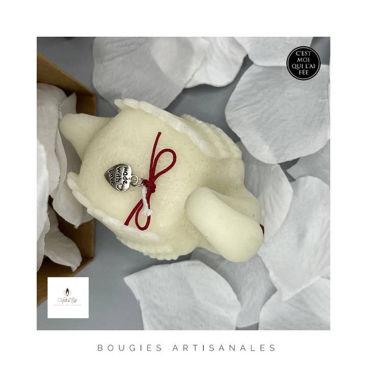 Bougies Vent d'Est - Wholesale Novelty Candle - White swan scented candle "rose"