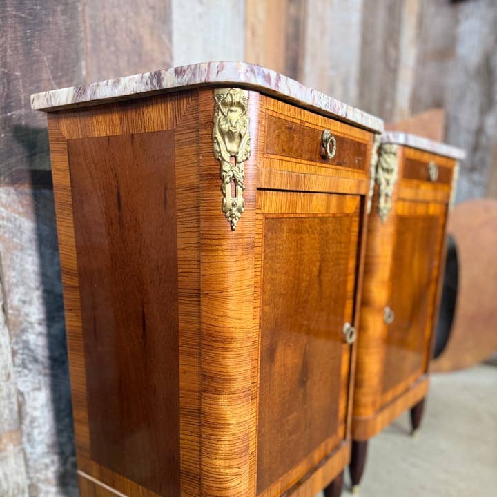 Antique French Walnut Nightstand Tables, Circa 1920 for wholesale by belvoir