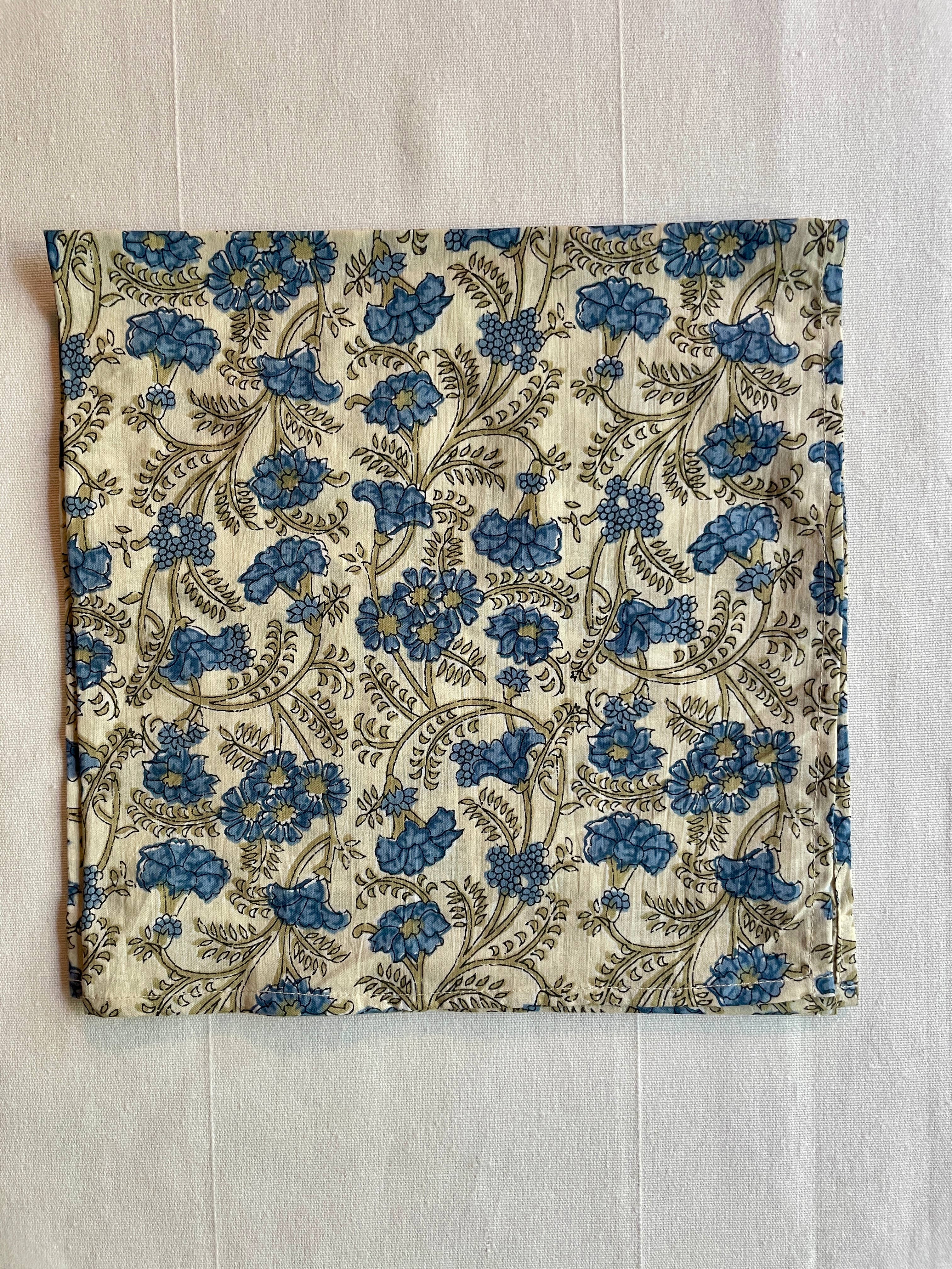 Curiosity - Wholesale Dinner & Cloth Napkin - Handcrafted 100% Cotton Block Print Cloth Napkin – Set of 411