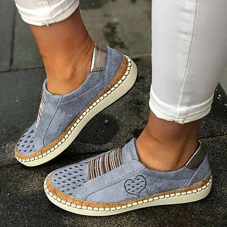 Cloud Cushion Slides - Wholesale Loafers - Women's - Breathable Hollow Slip-On Loafers7