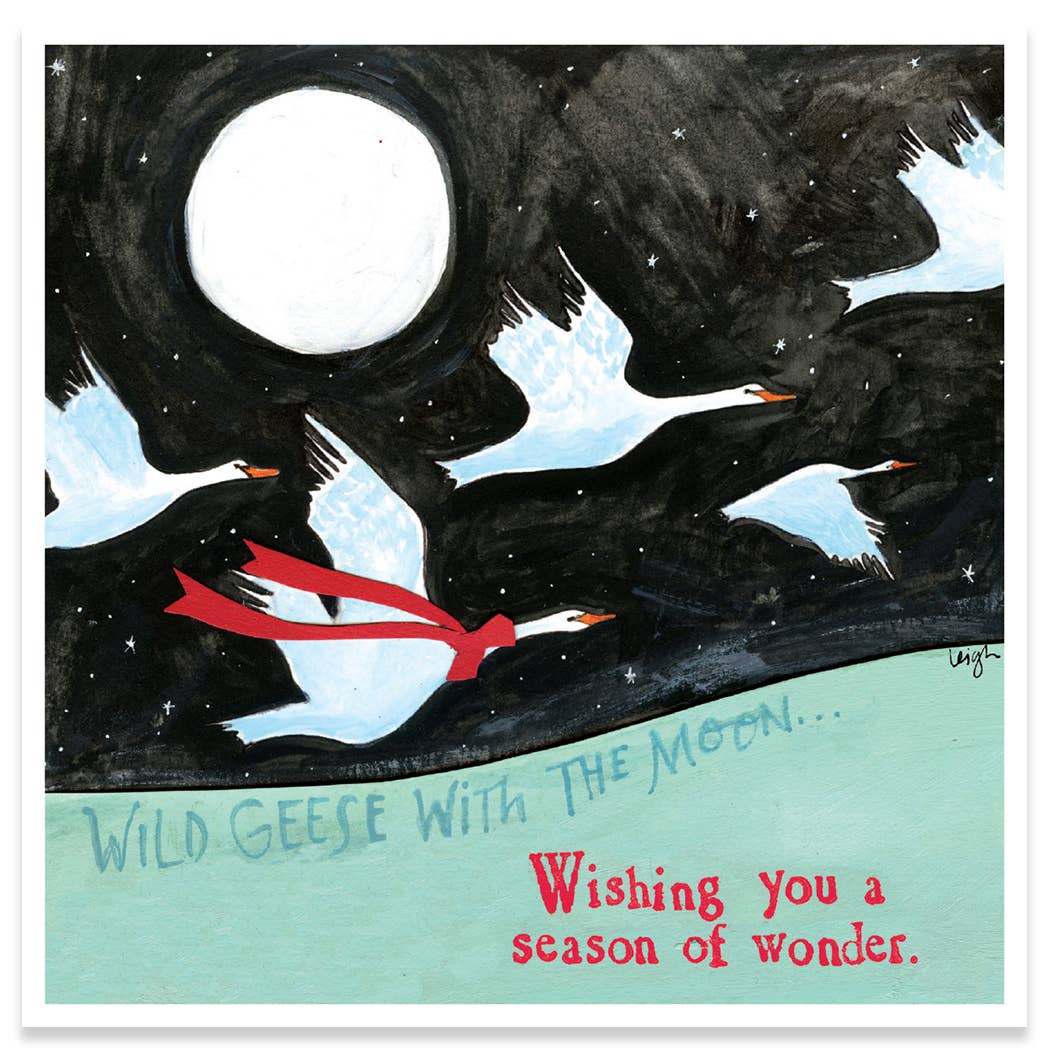 Calypso Cards LLC - Wholesale Christmas Card - WILD GEESE | CURLY GIRL HOLIDAY CARD0
