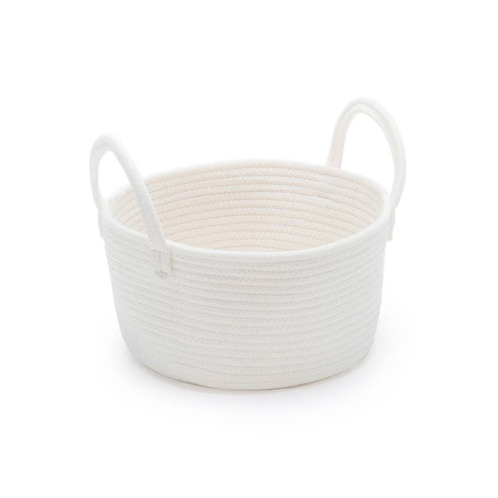 Little Nature Lover - Wholesale Basket - Cotton Rope Basket Medium 11.5" x 10.5" x 6" with handles