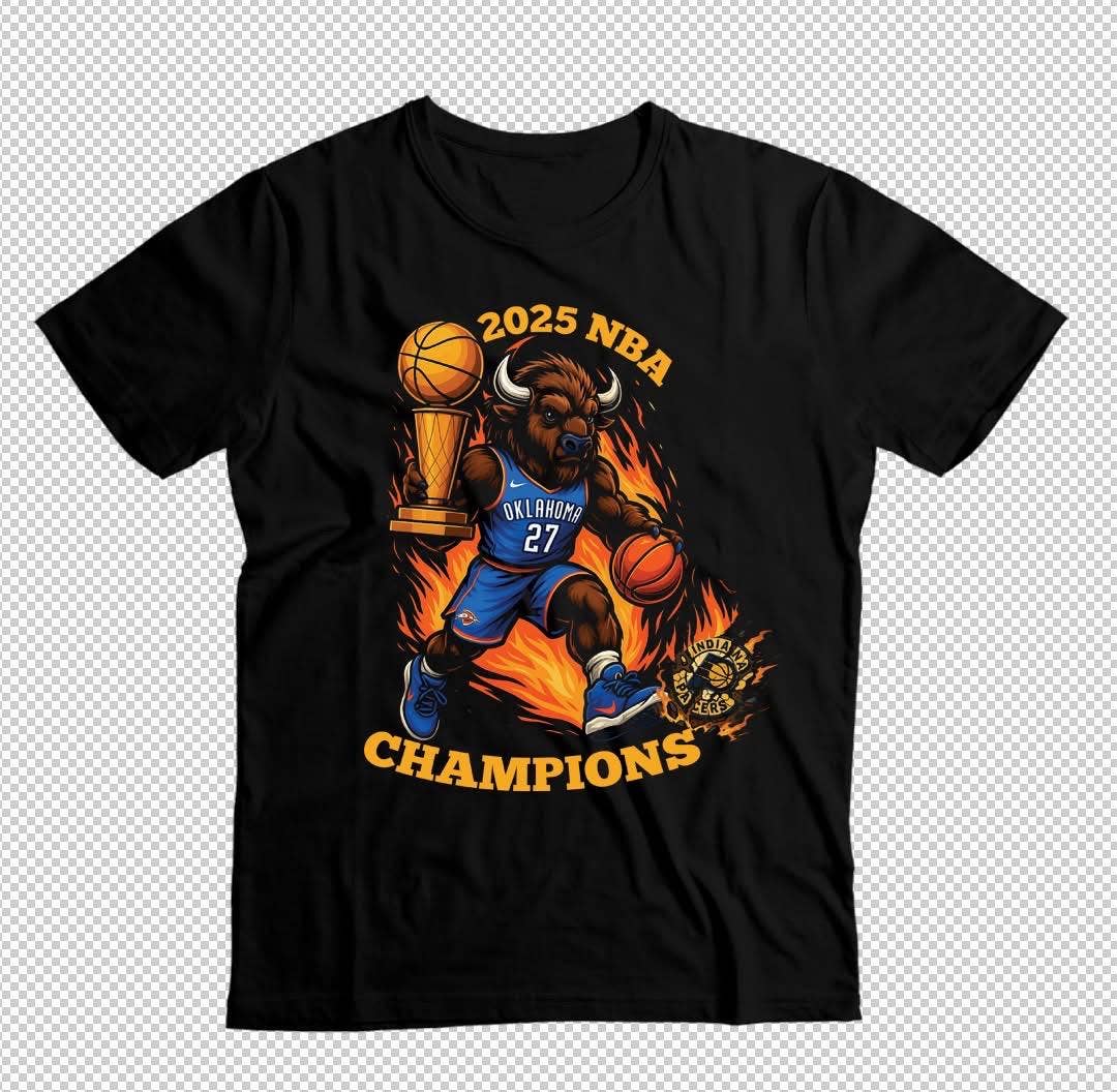 SONDO DESIGN LTD - Wholesale T-Shirt (Graphic) - Unisex - Basketball Champions 2025 Shirt, OKC Thunder Fan Shirt