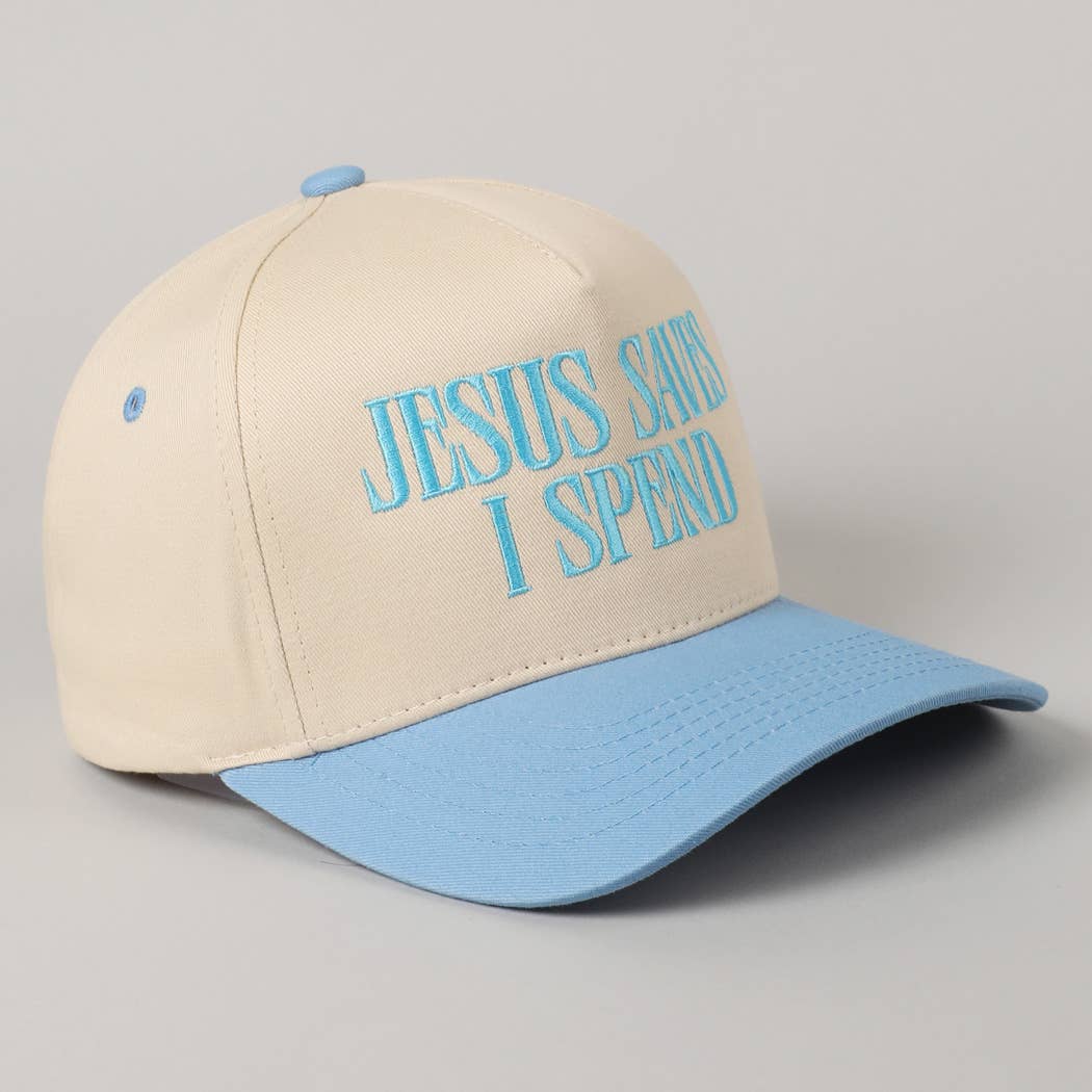 Fashion City - Wholesale Trucker Hat - Unisex - JESUS SAVES I SPEND Embroidery Trucker Hat18