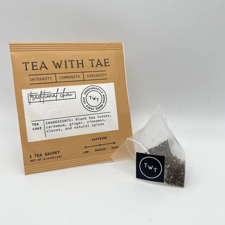 Tea with Tae - Wholesale Tea Bags - Traditional Chai Individually Wrapped (25¢ ea. FINAL SALE!)