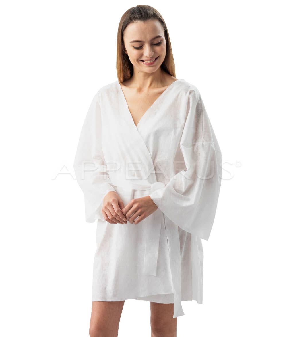 Appearus Products Corp. - Wholesale Robe - Unisex - Disposable Spa Robes, 50gsm Soft Spunlace, Unisex2