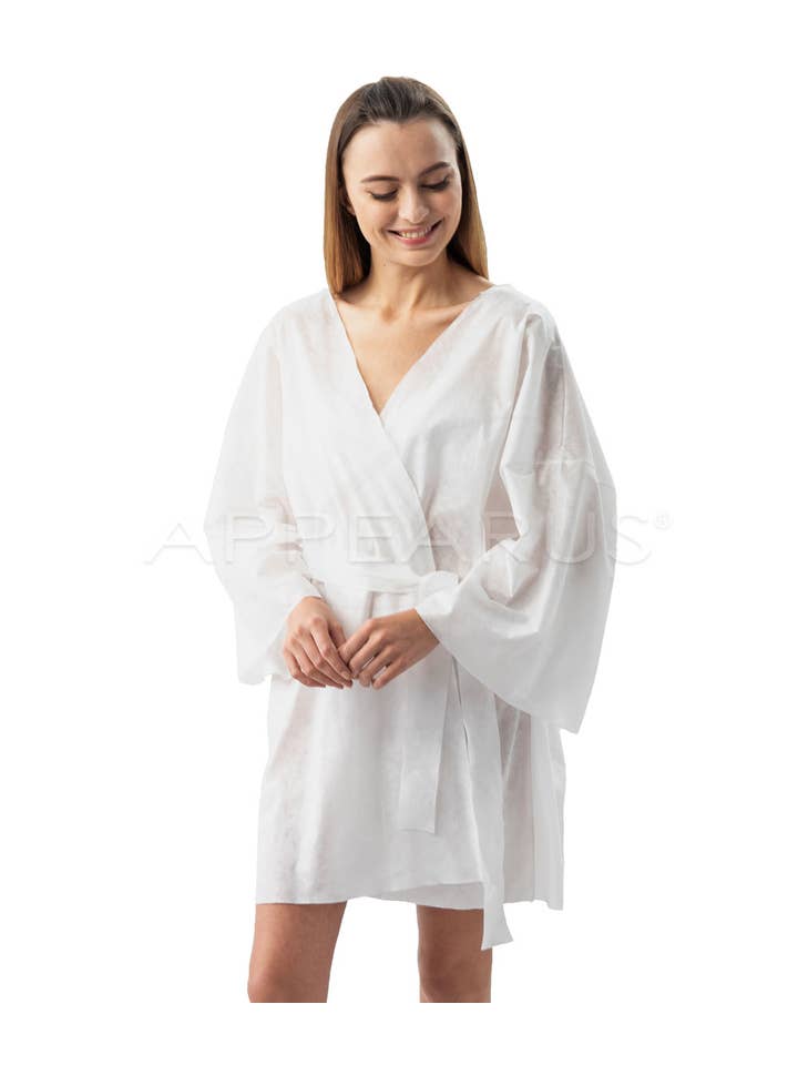 Appearus Products Corp. - Wholesale Robe - Unisex - Disposable Spa Robes, 50gsm Soft Spunlace, Unisex2
