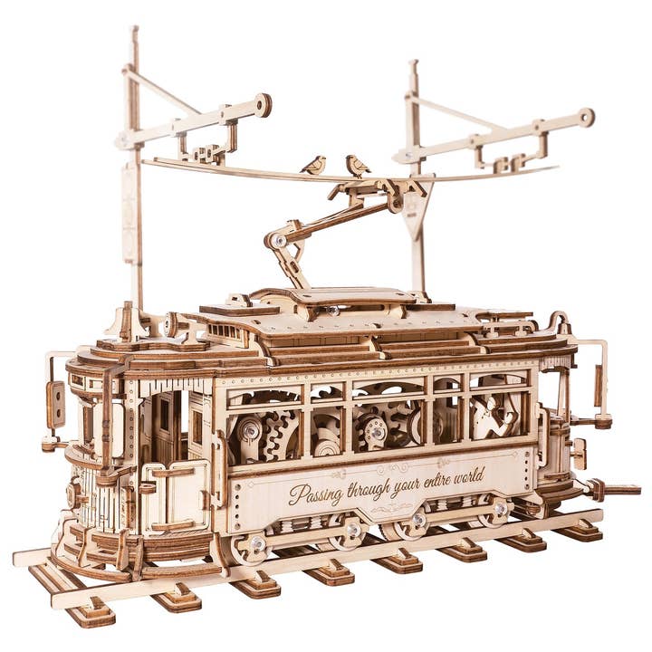LK801 Classic City Tram ROKR 3D Wooden Puzzle for wholesale by Robotime
