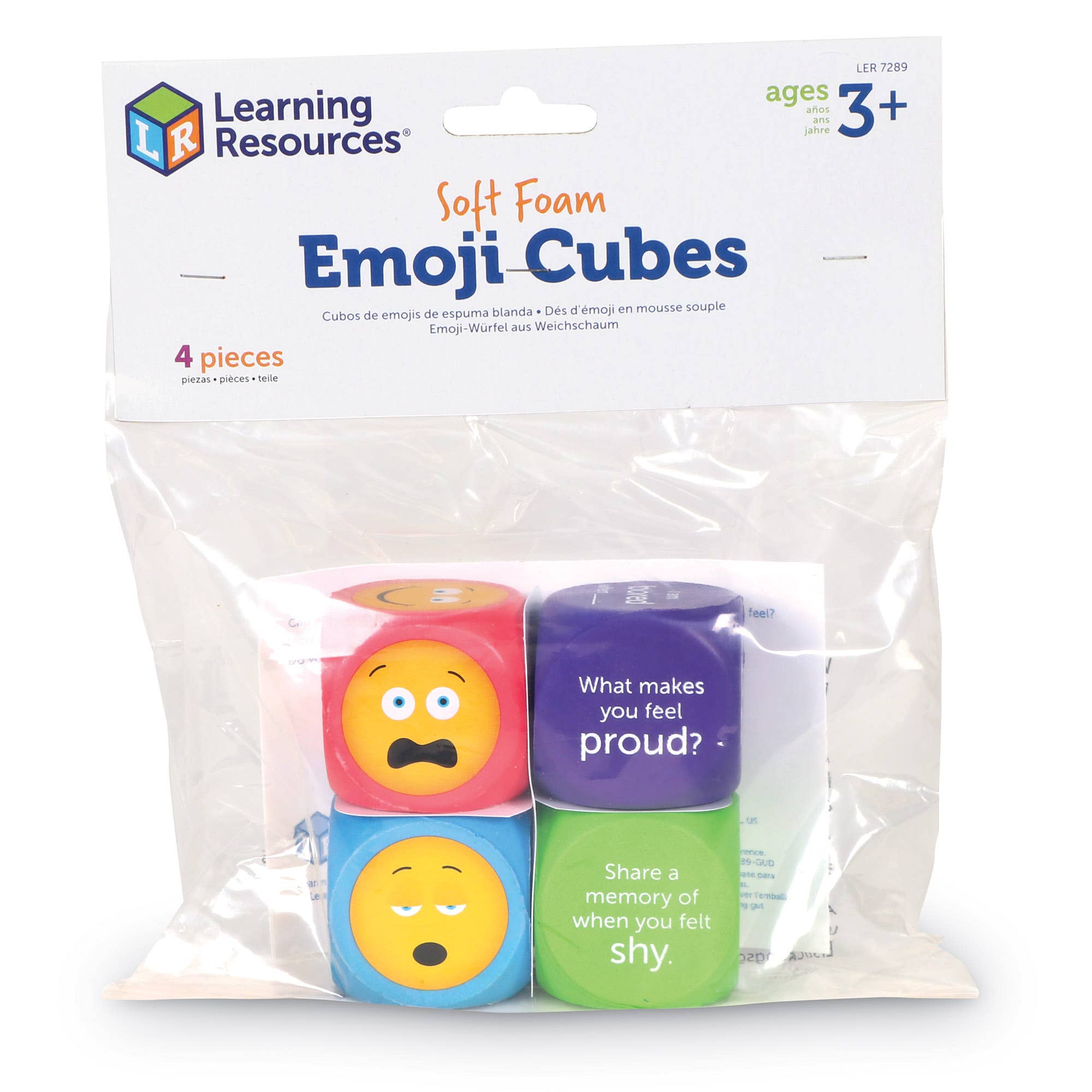 Learning Resources - Wholesale Toy Set - Kids - Emotion Cubes Set Of 4 (Questions And Emoji)2
