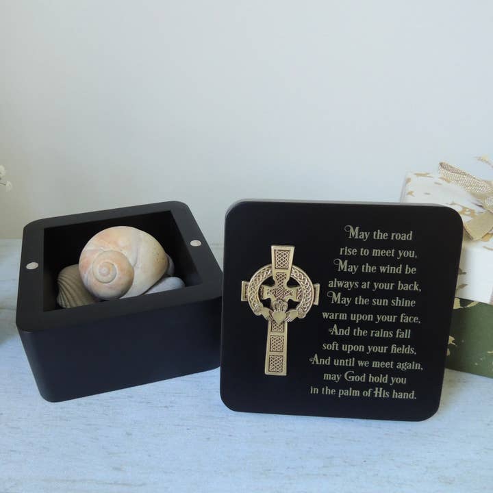 Irish Claddagh Cross Keepsake Box for wholesale by Abbey + CA Gift