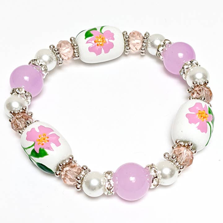 Fiona Accessories - Vente Bracelet de perles - Bracelet en forme de rose lavande, oeillet, jasmin, mayflower4