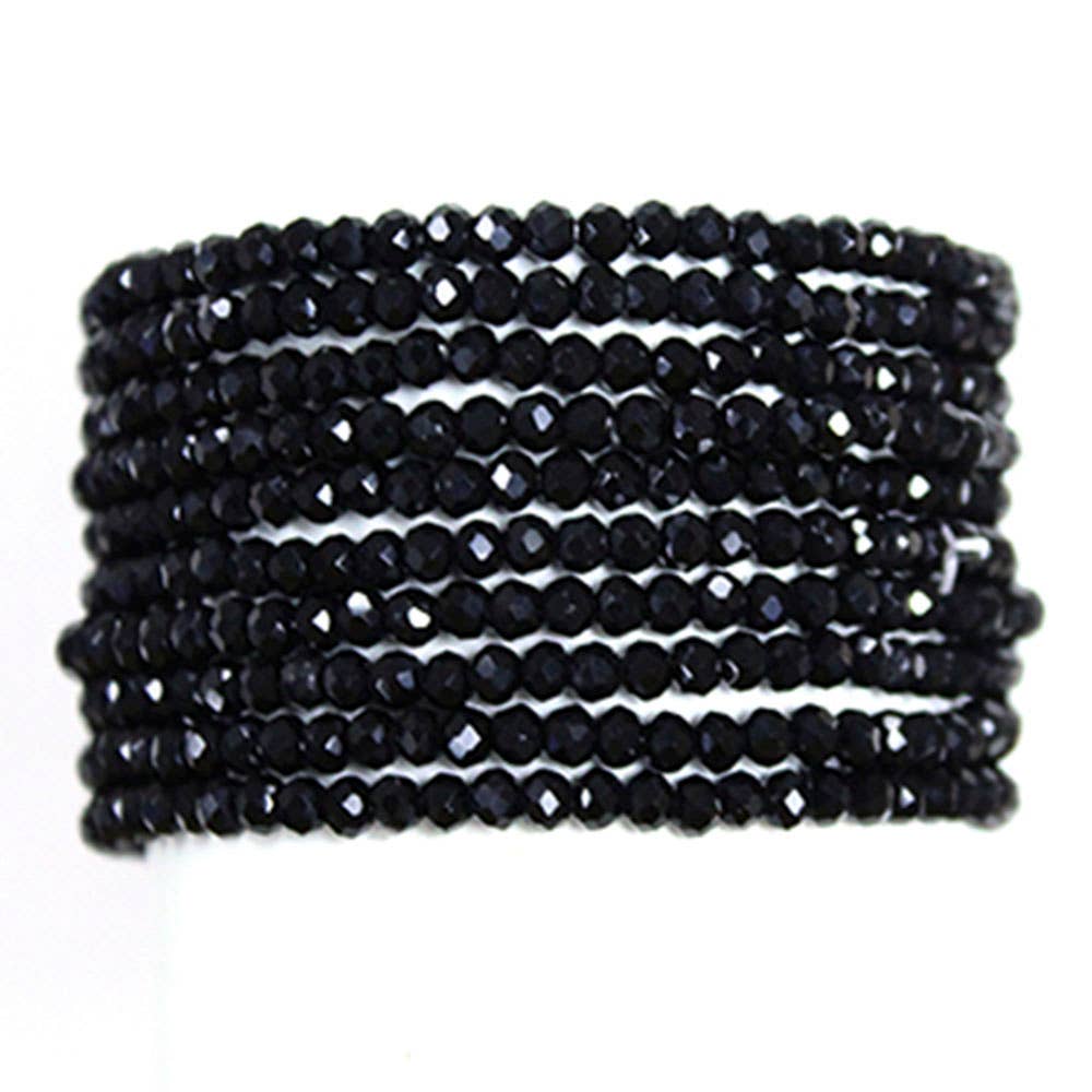 JOIA ACCESSORIES - Wholesale Beaded Bracelet - GLASS BEAD STRETCH MULTI BRACELET, SB 79385