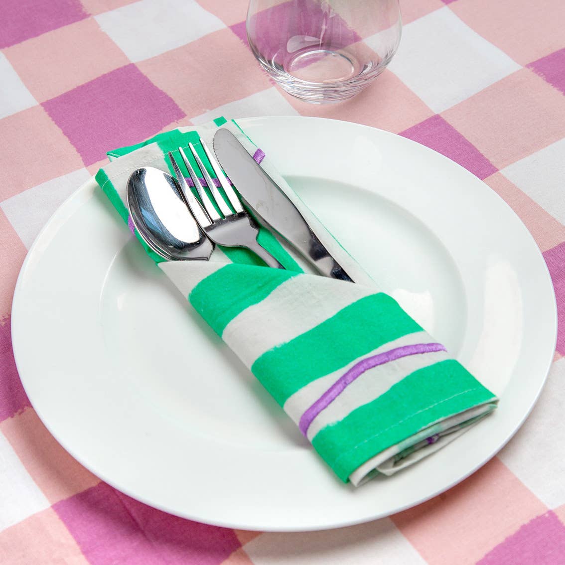 Talking Tables UK – wholesale Dinner & cloth napkin – Pink & Green Cloth Napkins| Summer Décor | 4 Pack |3