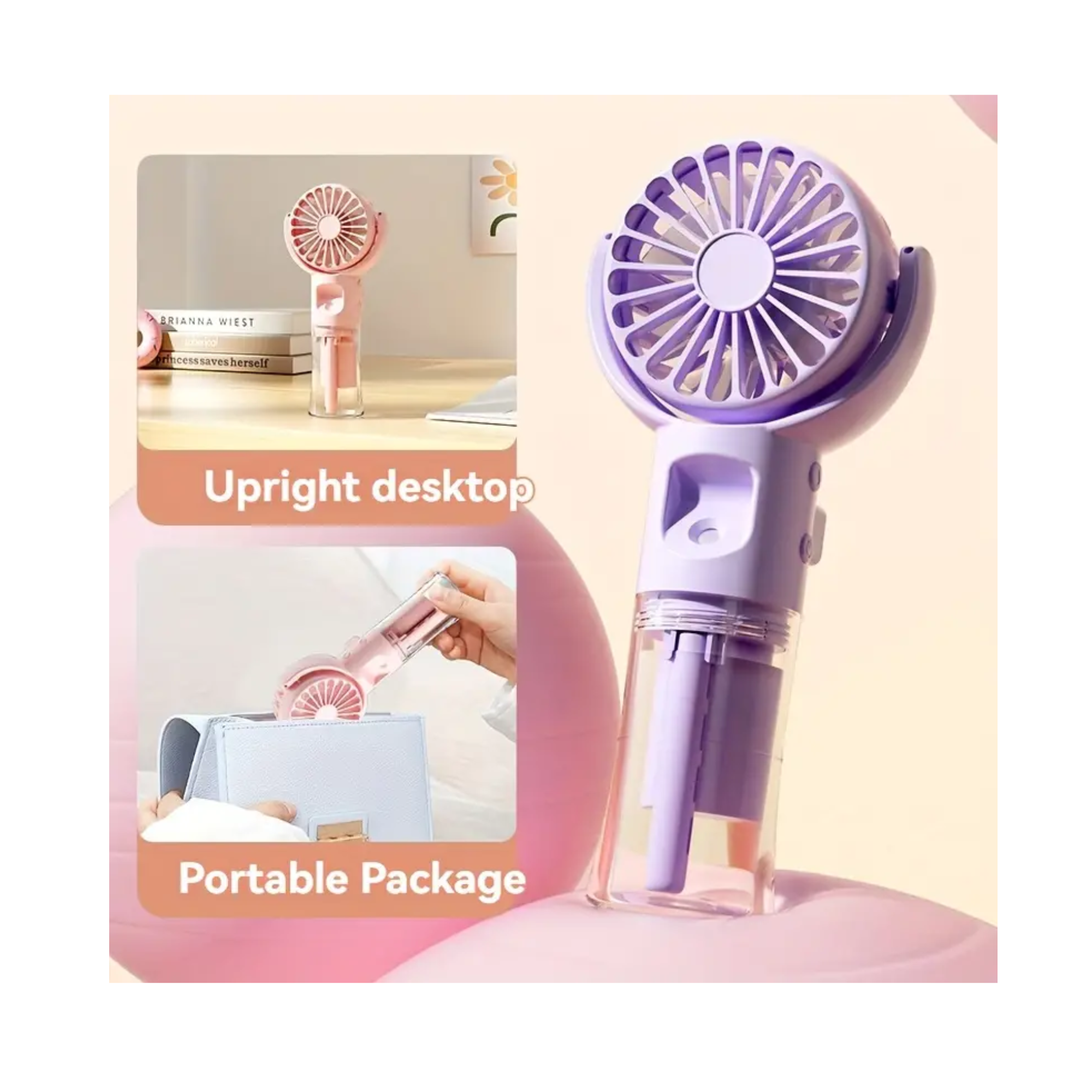 K & S WHOLESALE INC - Wholesale Small/Handheld Appliance - 6.1" Spray Hand Fan 24 PC/CS8