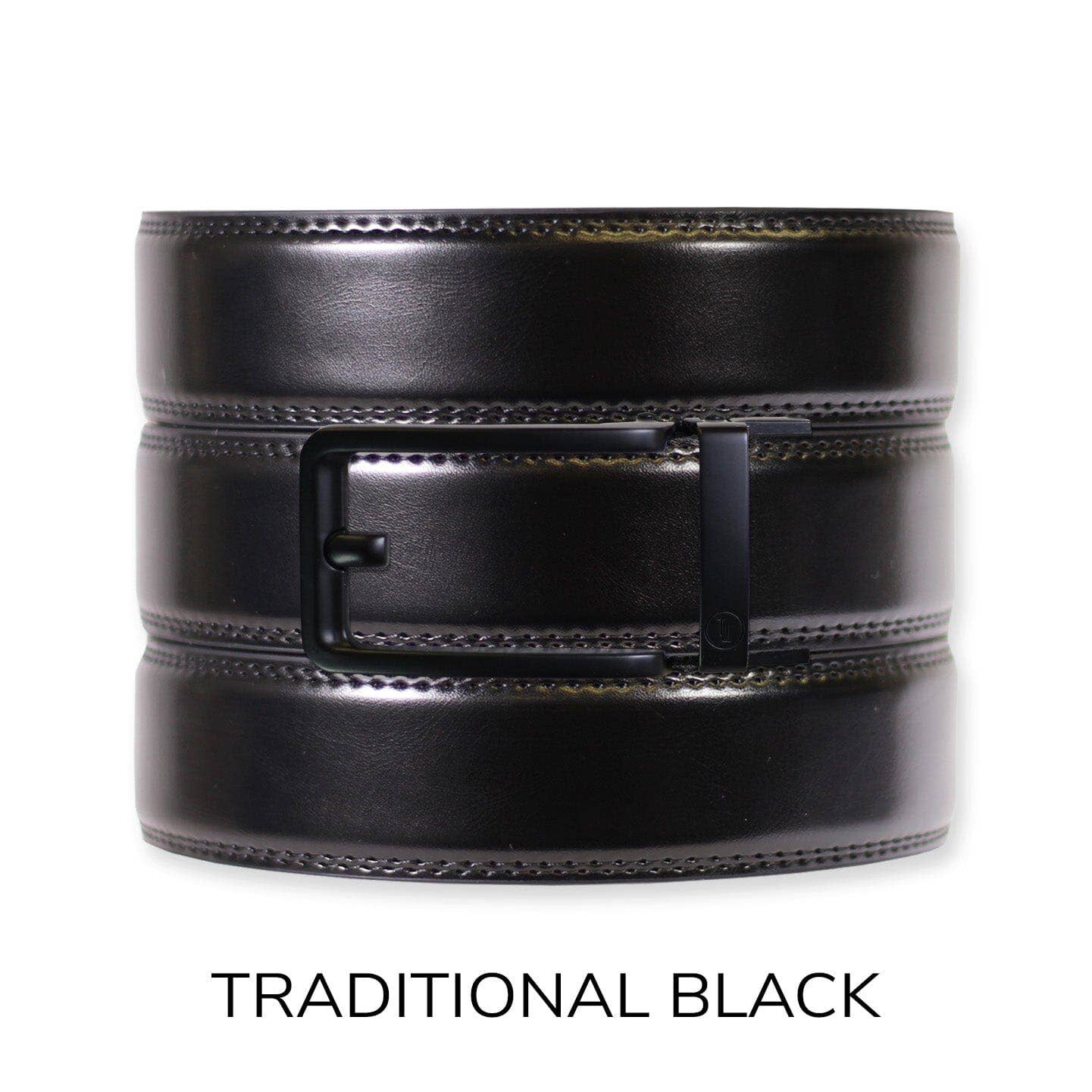 Tough Apparel – Engroshandel Bælte - Herre – Glans Sort Læder Ratchet Bælte & Spænde Sæt17