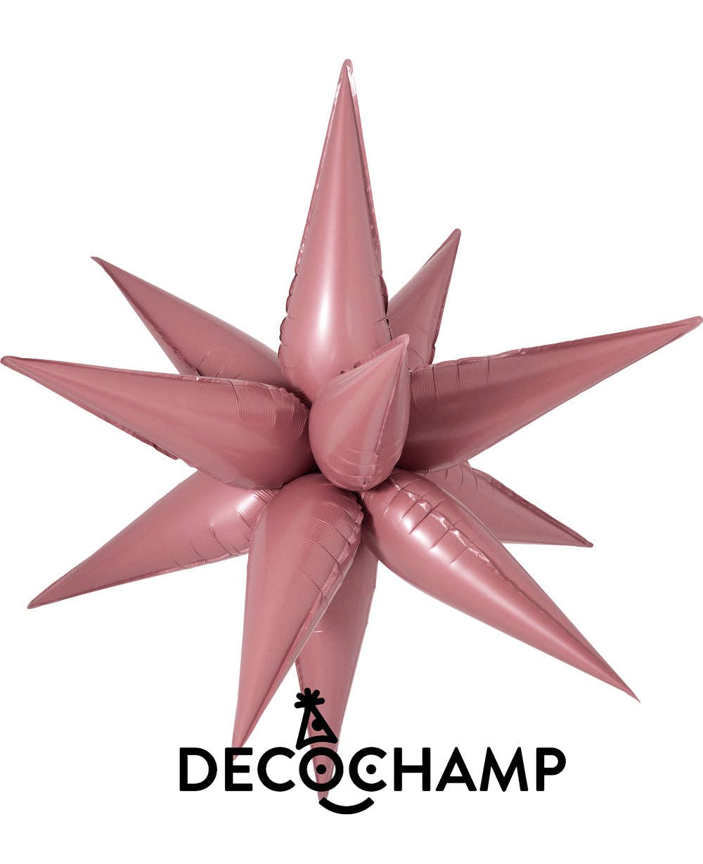 THE BALLOON HUB - Wholesale Balloon - DecoChamp Starburst 3D Foil Balloon - 26 in. (Choose Color)6