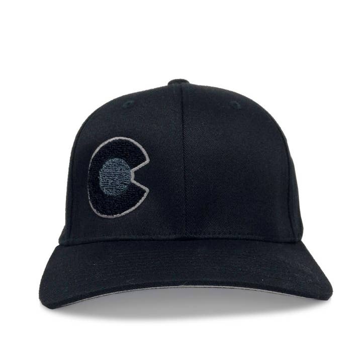 YoColorado - Wholesale Baseball Cap - Unisex - Hat - Colorado C Flexfit - Black