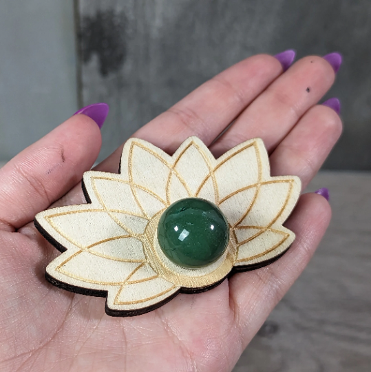 Keystone Crystals - Wholesale Decorative Tabletop Object - Wood Sphere Stand for Small Crystal Spheres – Themes0