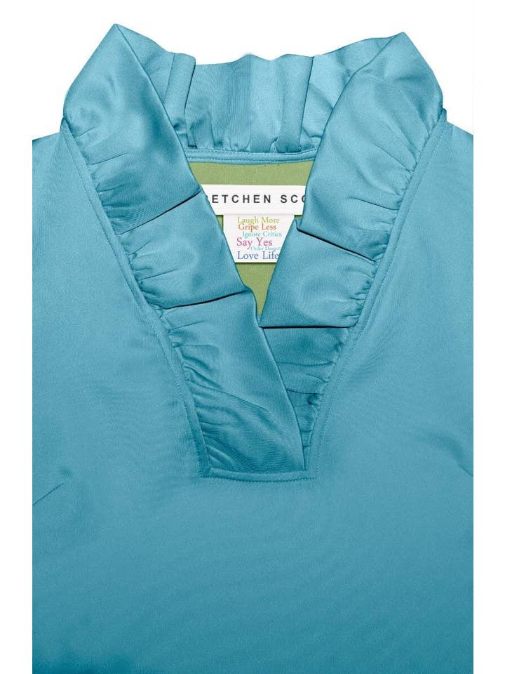 Gretchen Scott LLC - Vente Chemisier – femme - Haut Ruffneck Jersey - Uni36