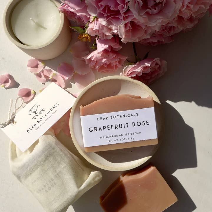 Dear Botanicals - Wholesale Bar Soap - Grapefruit Rose Soap2