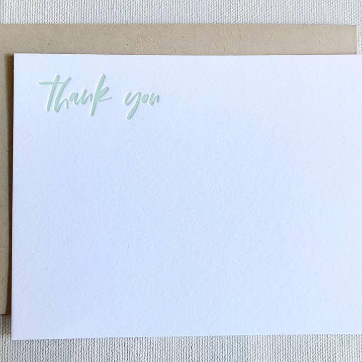 brush stroke thank you note cards for wholesale by Dear Lola