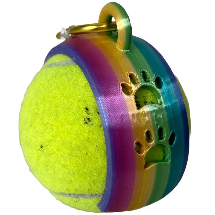 Best Friend Supplies Co - Wholesale Pet Fetch Ball - Dog - Rainbow 3D Printed Tennis Ball Holder3