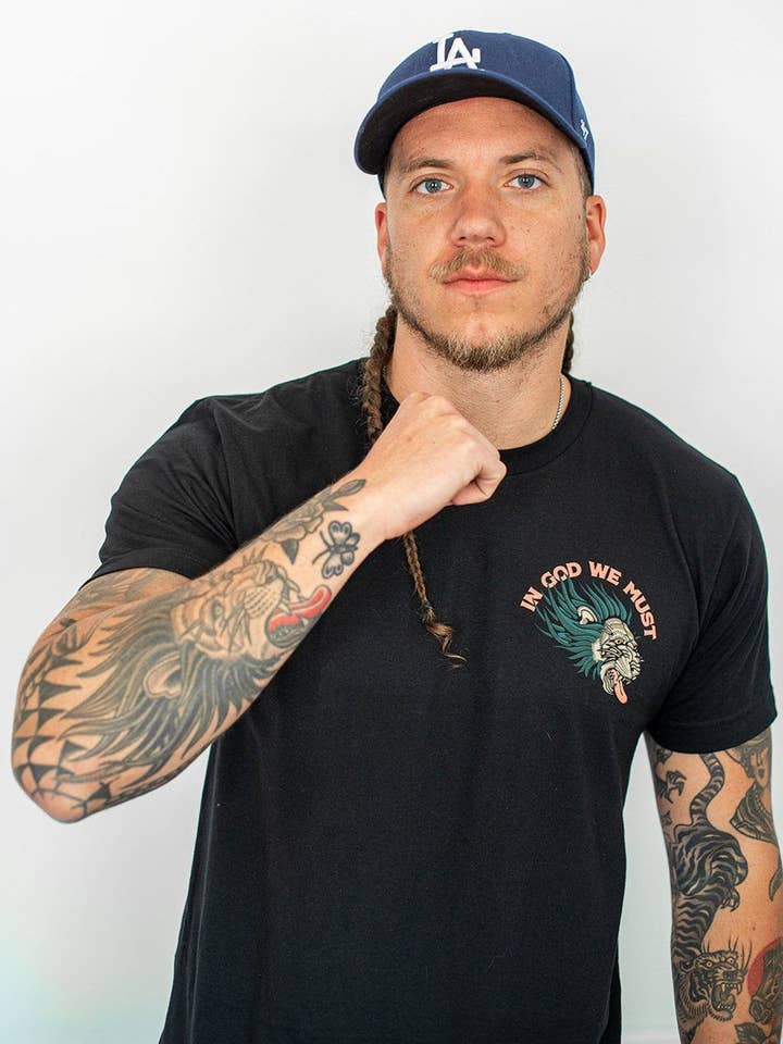 In God We Must - Wholesale Screen Printed T-Shirt - Men's - Brandon Lake "Let Your Lion Out" Tee