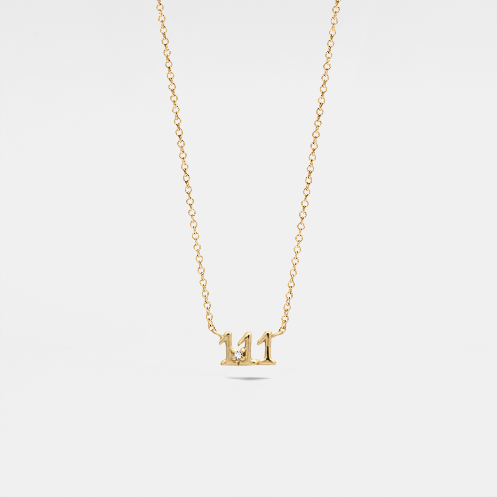 Perimade & Co. LLC - Wholesale Pendant/Charm Necklace - Dainty Angel Number Charm Necklace in 925 Sterling Silver0