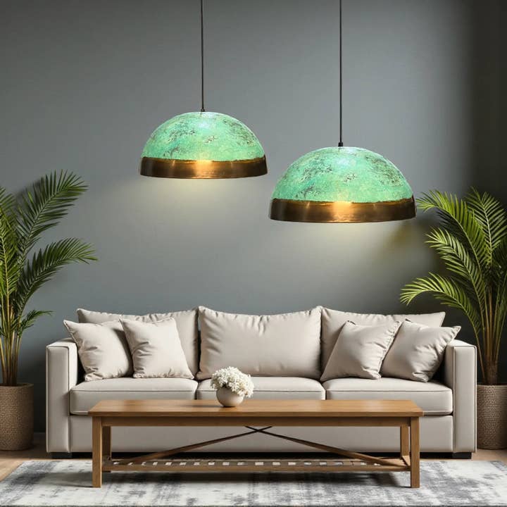 Oxideret kobber marokkansk pendellampe | Håndlavet kunstnerisk hængelampe for engroshandel hos Moroccantastics