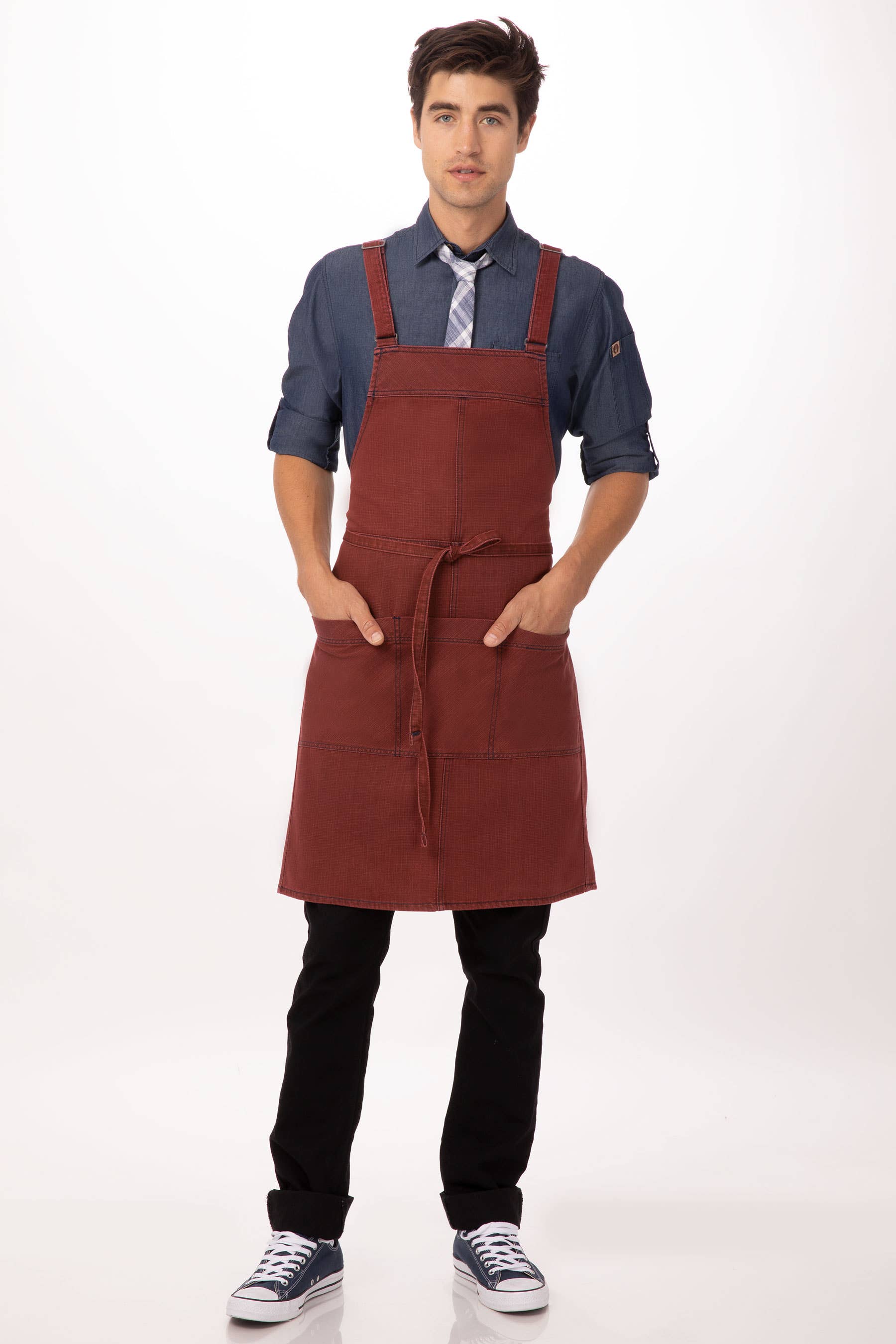 Chef Works - Wholesale Apron - Uptown Cross-Back Bib Apron2
