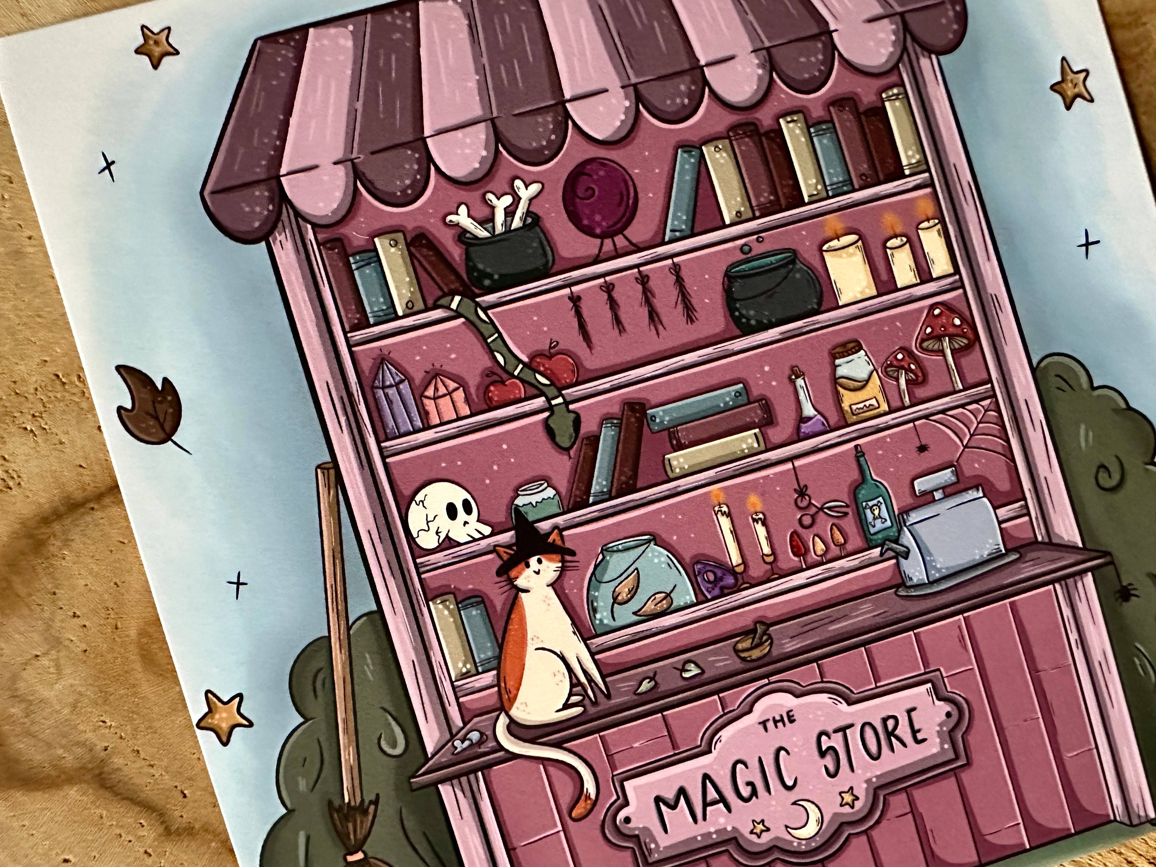Magic&Books - Wholesale Postcard - Cat's Magic Store Postcard1