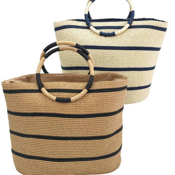 C1B1 - Woven Straw Tote - CE6391 for wholesale by Boca Tennis & Golf Bags