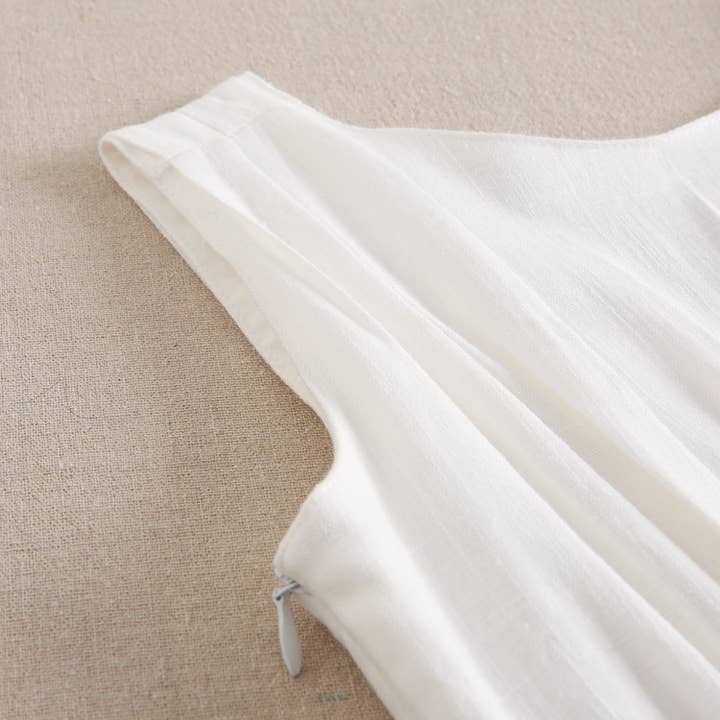 Dadati - Wholesale Jumpsuit - Baby - Girl's jumpsuit in off-white linen2